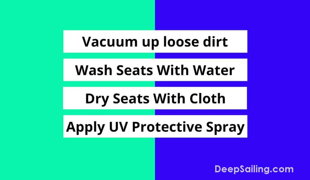 Boat Seat Cleaning Steps