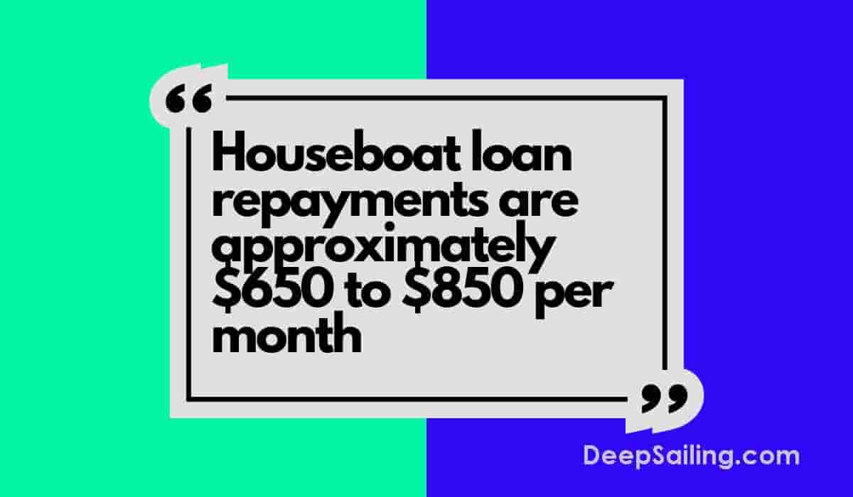 Houseboat loan repayment cost