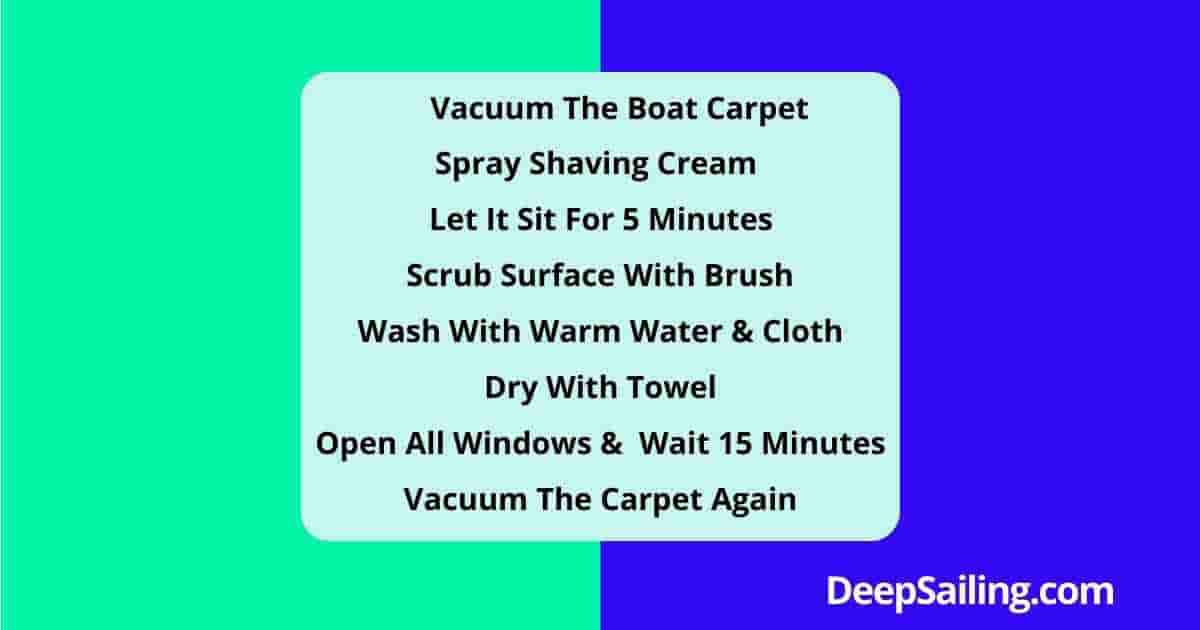 9 Steps Marine Carpet Cleaning With Shaving Cream