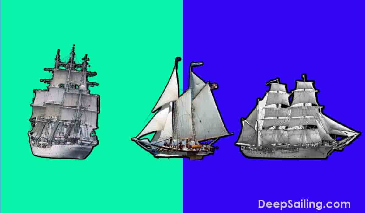 types of sailing ships